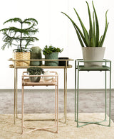 DS BS Modern Loft Metal Side Table Flower Stand Rectangle-Pink