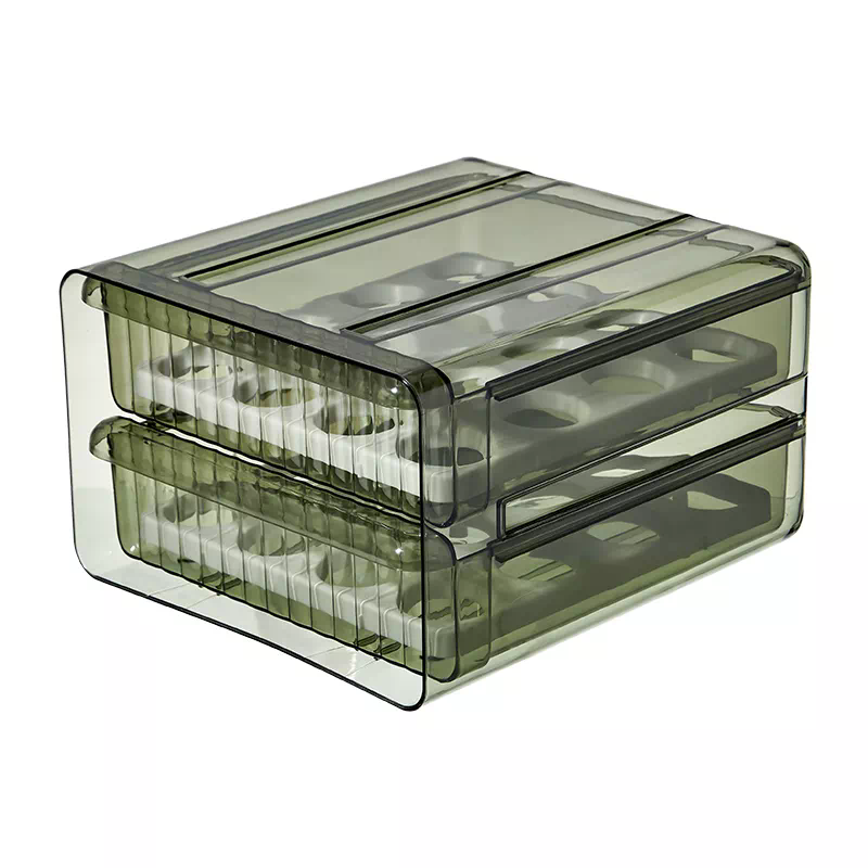 DS BS 32 Grid Large Capacity Drawer Type Egg Storage Container-Green