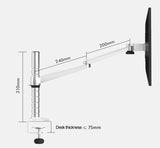 DS BS 2-in-1 Adjustable Dual Arm Desk Mounts Stand Holder Monitor and Laptop