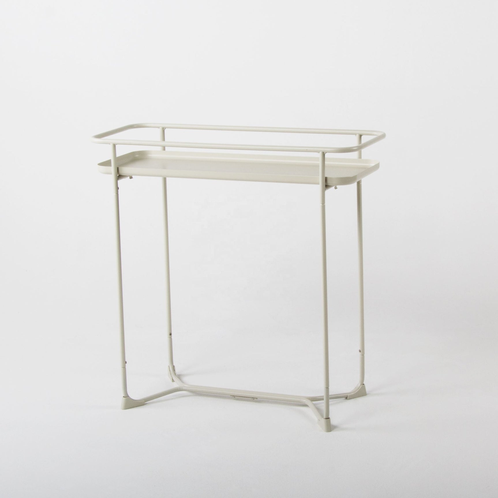 DS BS Modern Loft Metal Side Table Flower Stand Rectangle-White