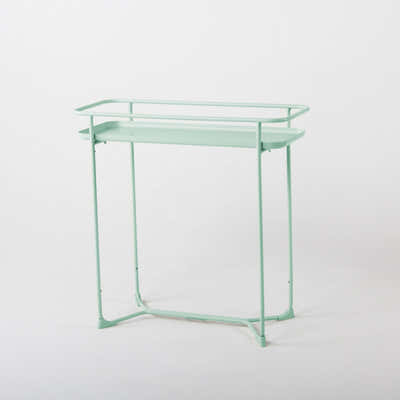 DS BS Modern Loft Metal Side Table Flower Stand Rectangle-Mint