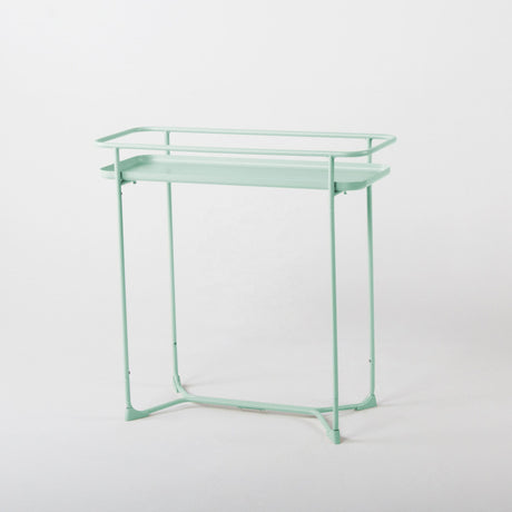 DS BS Modern Loft Metal Side Table Flower Stand Rectangle-Mint
