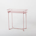 DS BS Modern Loft Metal Side Table Flower Stand Rectangle-Pink