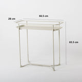 DS BS Modern Loft Metal Side Table Flower Stand Rectangle-Pink