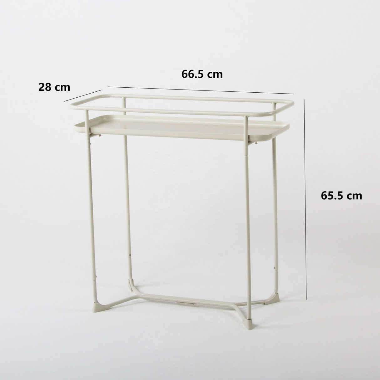 DS BS Modern Loft Metal Side Table Flower Stand Rectangle-White