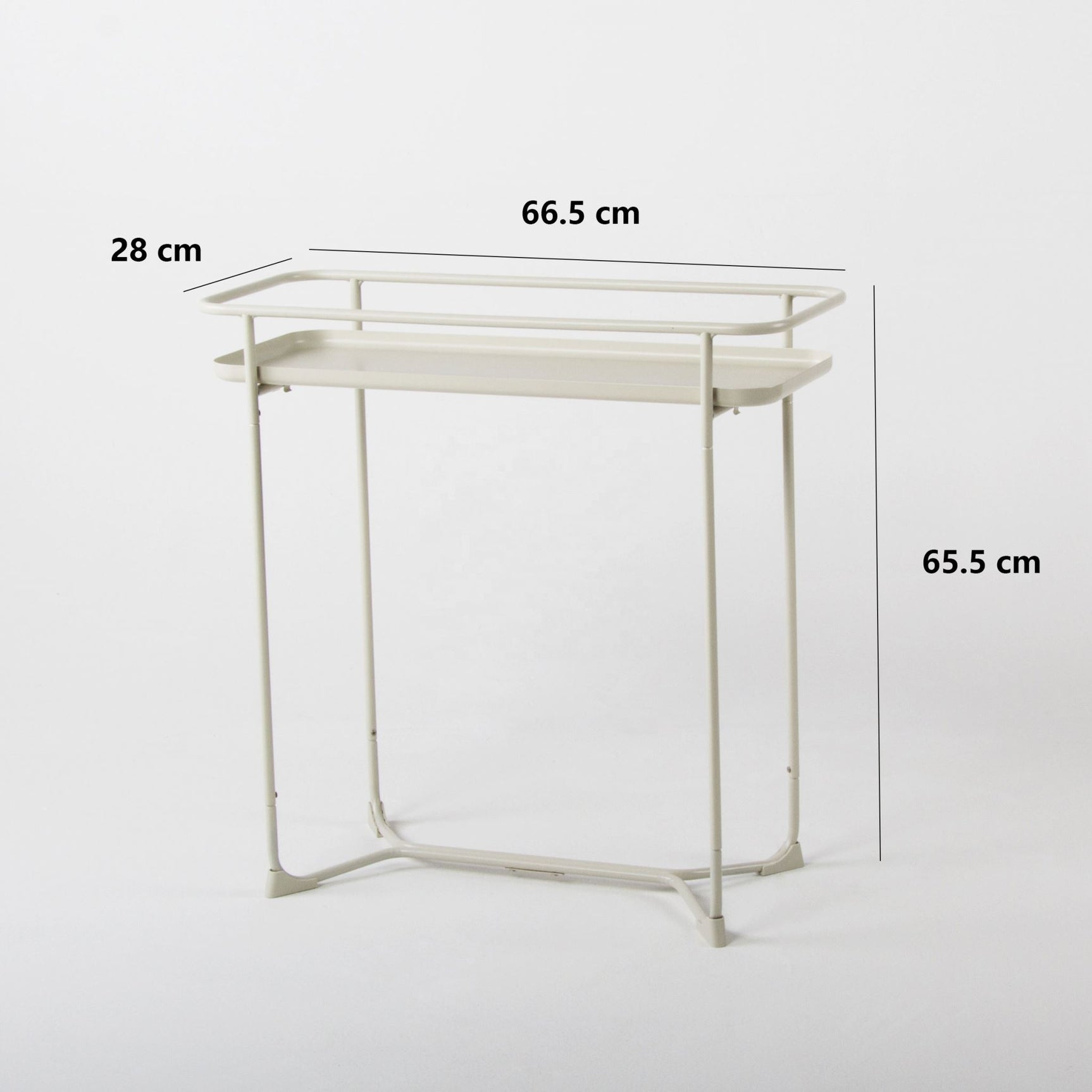 DS BS Modern Loft Metal Side Table Flower Stand Rectangle-White