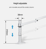 DS BS 2-in-1 Adjustable Dual Arm Desk Mounts Stand Holder Monitor and Laptop