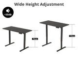 Height Adjustable Desk Set LK All Black