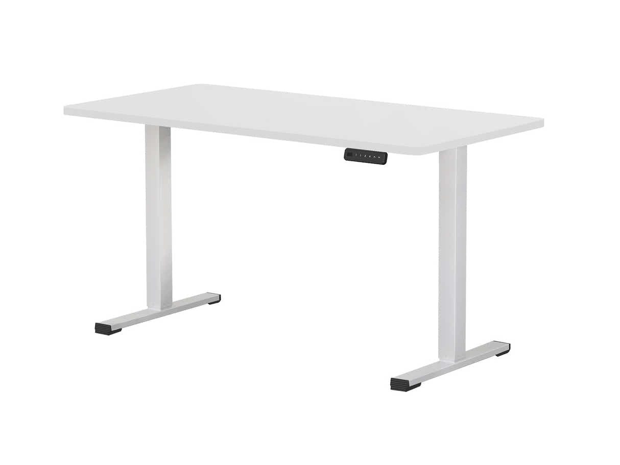 Height Adjustable Desk Set LK All White