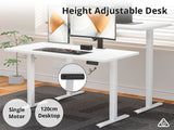 Height Adjustable Desk Set LK All White