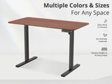 Height Adjustable Desk Set LK walnut Black