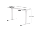 Height Adjustable Desk Frame 262 Dual Motors White