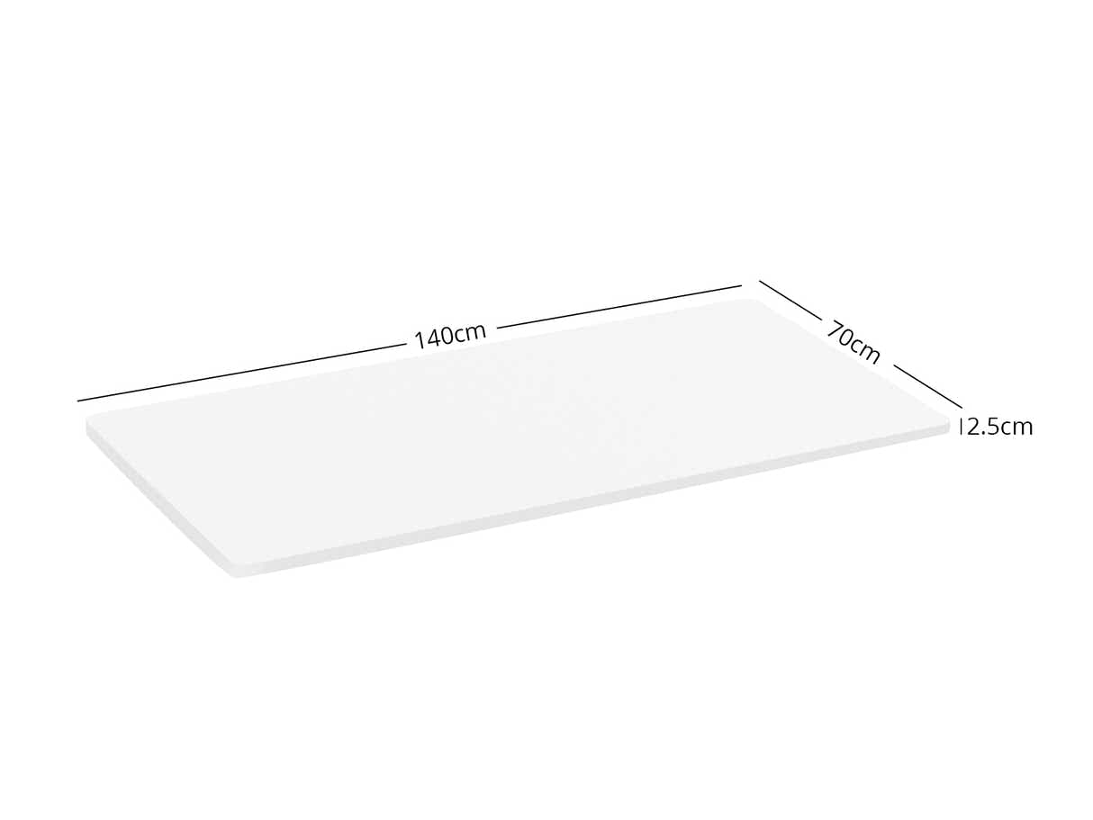 25mm Table Top 140 x 70 cm - White