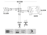DS Monitor Stand Arm and Laptop Shelf 24PA
