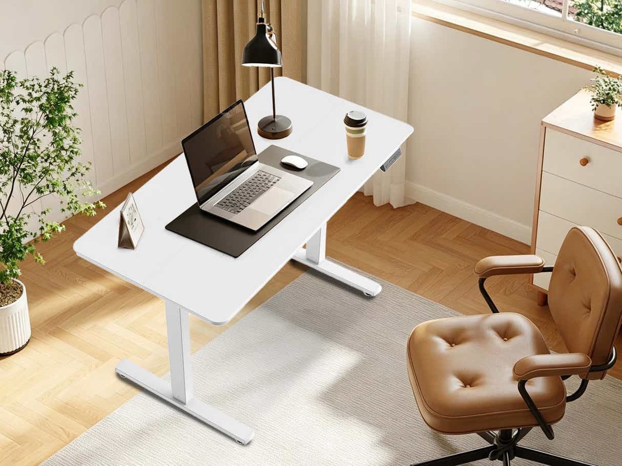 DS Xclusive Height Adjustable Desk 120x60 Set ZY All White