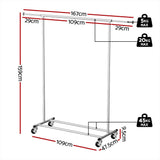 DS NA Artiss Clothes Rack Airer Rail Coat Stand Adjustable Hanger
