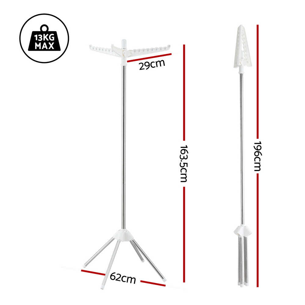 DS NA Artiss Clothes Rack Airer Rotatable Hanger Foldable 163cm