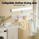 DS NA Artiss Clothes Rack Wall Mounted Airer Foldable White