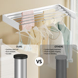 DS NA Artiss Clothes Rack Wall Mounted Airer Foldable White