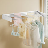 DS NA Artiss Clothes Rack Wall Mounted Airer Foldable White