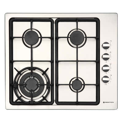 Parmco GAS COOKTOP 600MM STAINLESS 3BURNER+WOK