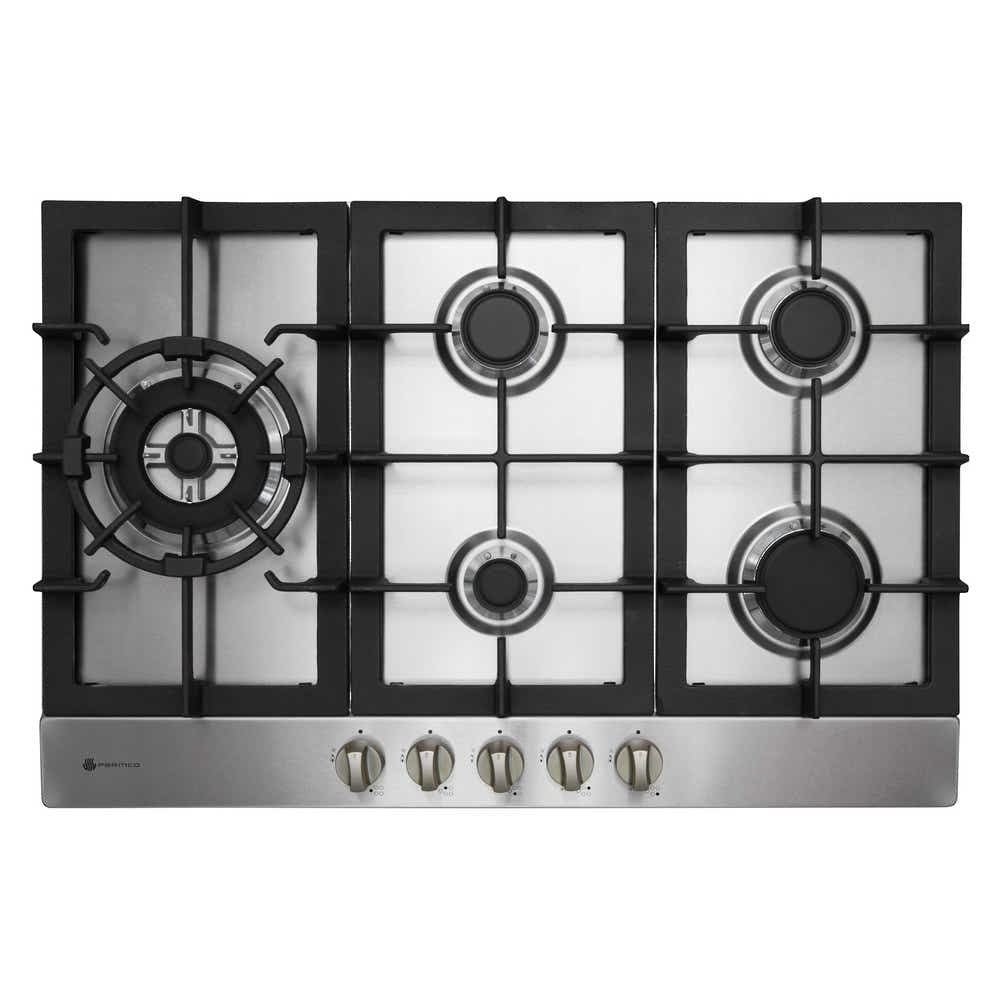 Parmco GAS COOKTOP 770MM STAINLESS 4BURNER+WOK