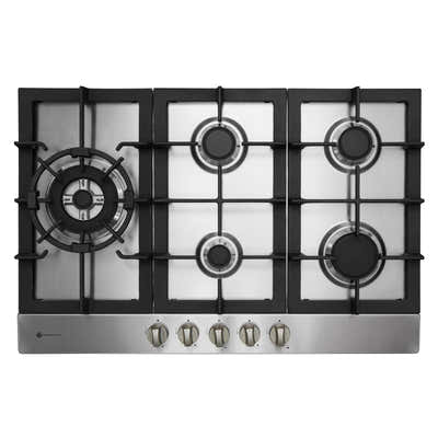 Parmco GAS COOKTOP 770MM STAINLESS 4BURNER+WOK