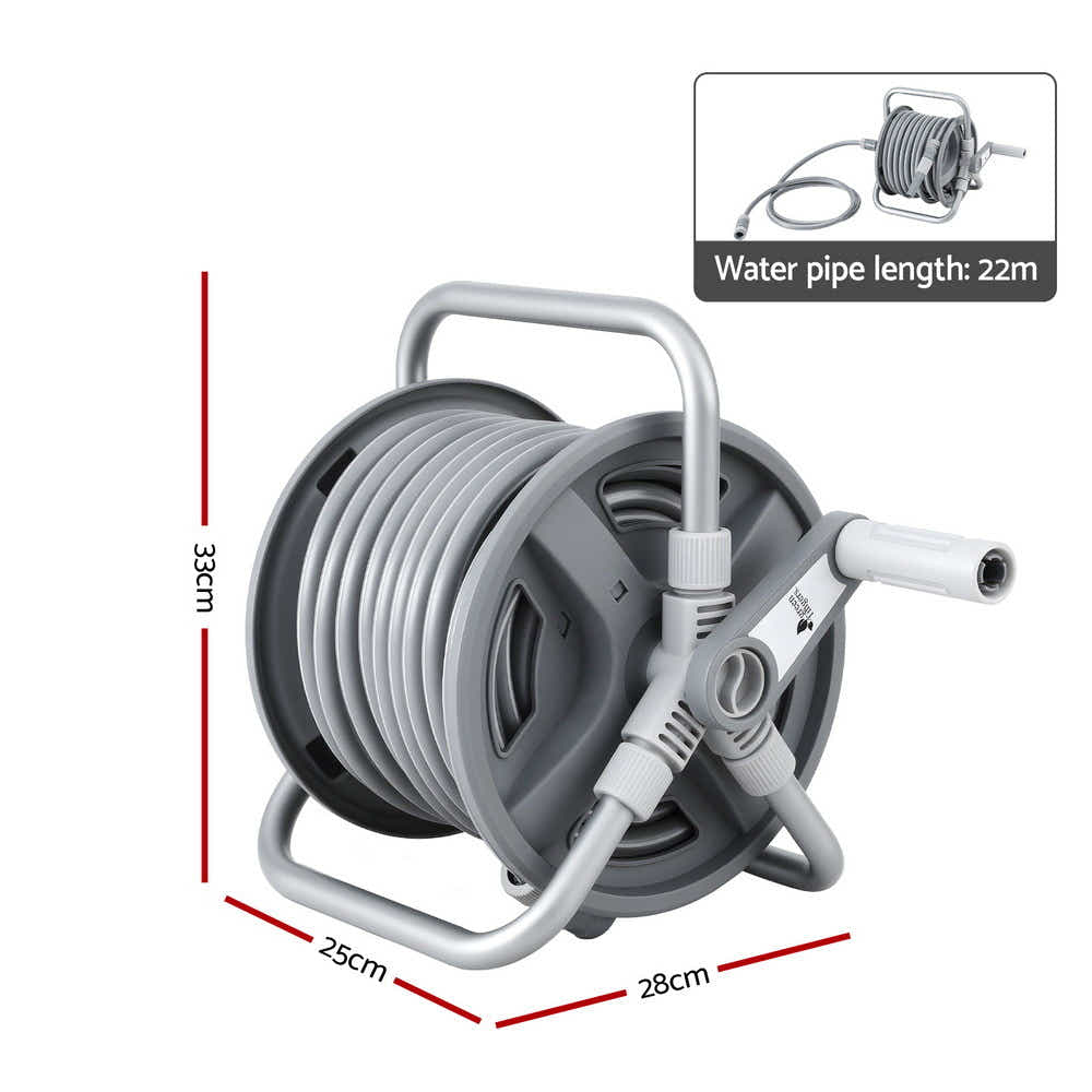 DS NA Fingers 20m Retractable Garden Hose Reel Heavy Duty 1/2" Hose Auto Rewind