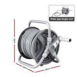 DS NA Fingers 20m Retractable Garden Hose Reel Heavy Duty 1/2" Hose Auto Rewind