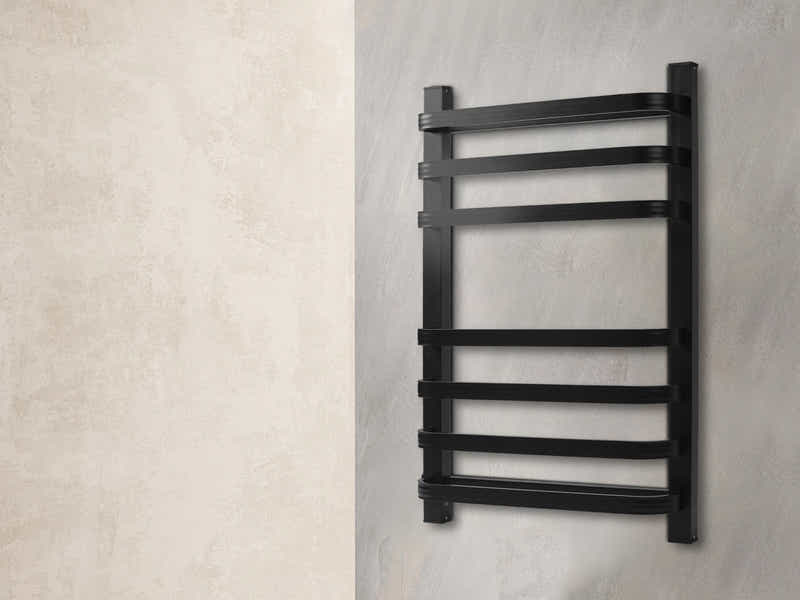 Black 7-Bar Heated Towel Rail
