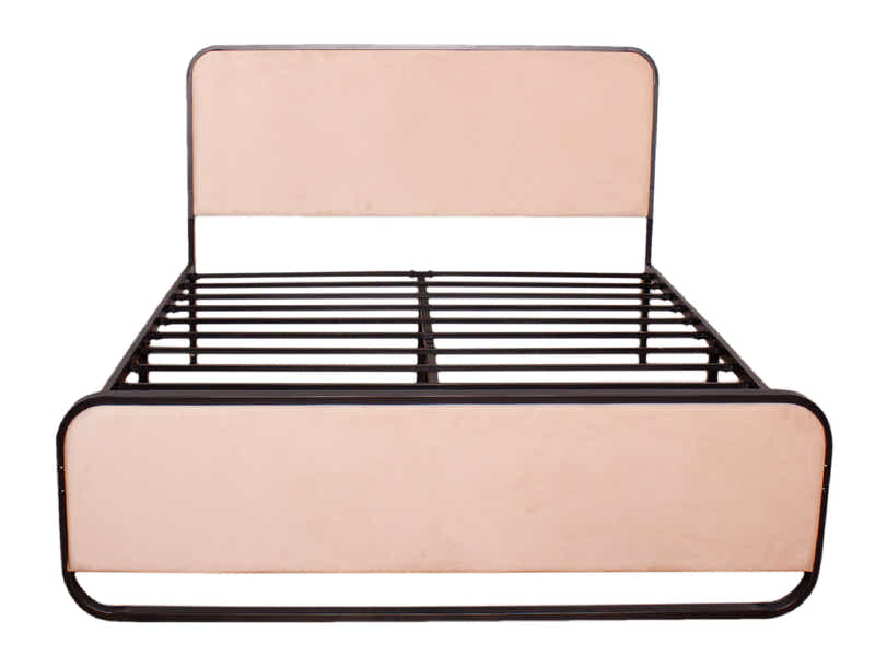 Haisla Velvet Bed Frame Cream - Queen