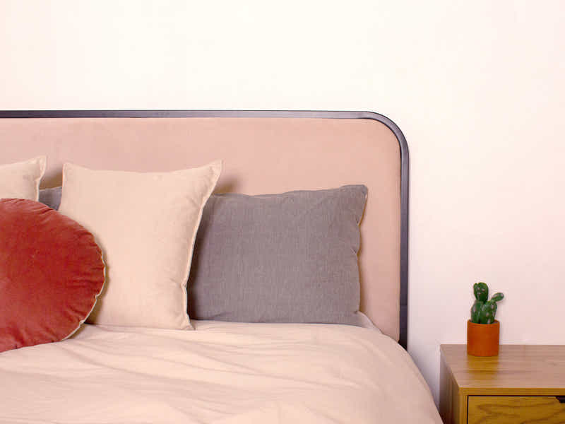 Haisla Velvet Bed Frame Cream - Queen