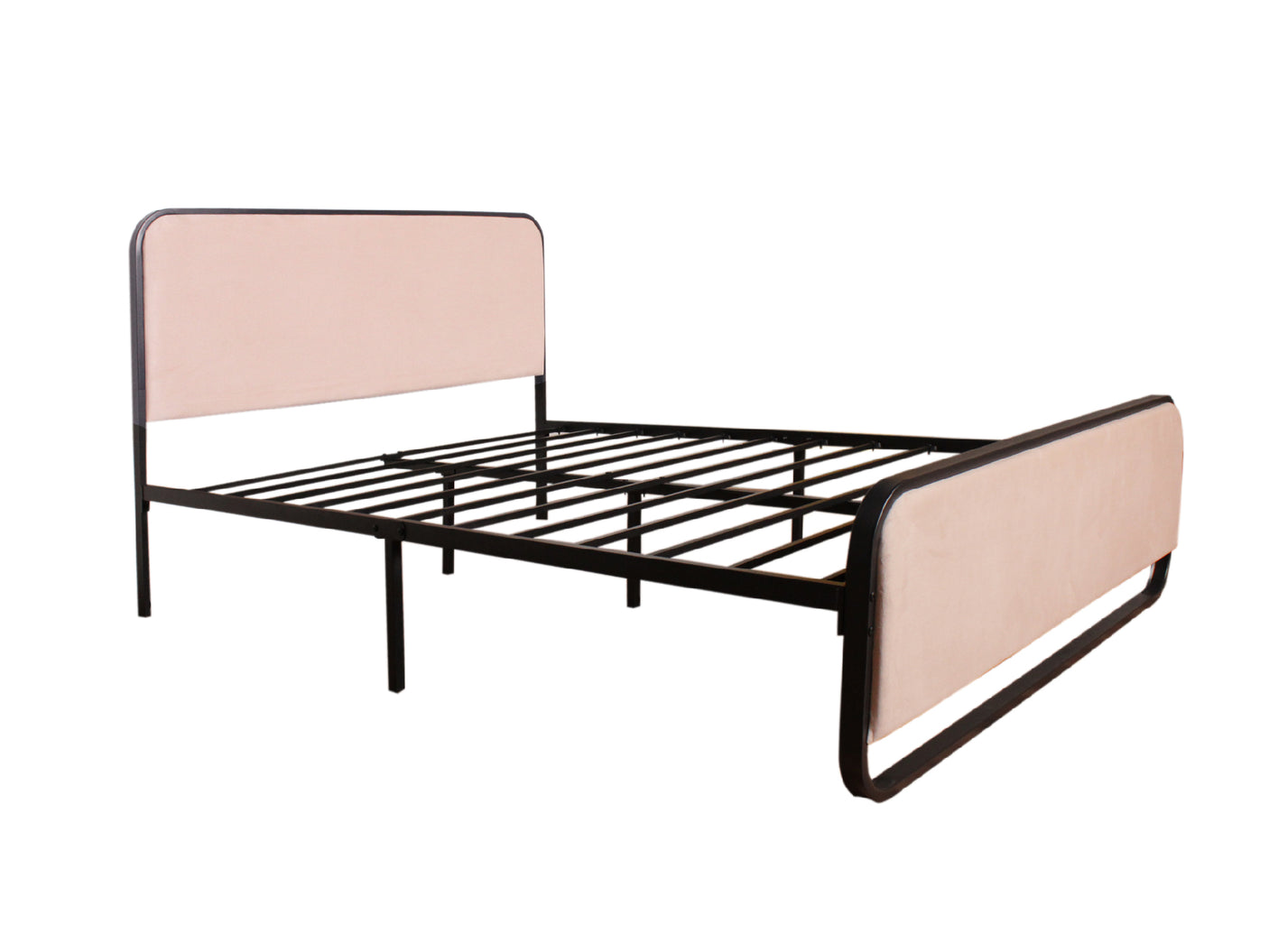 Haisla Velvet Queen Bed Frame - Cream