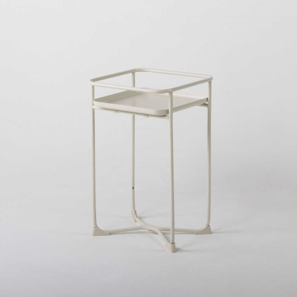 DS BS Modern Loft Metal Side Table Flower Stand Square-White