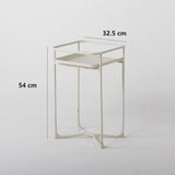 DS BS Modern Loft Metal Side Table Flower Stand Square-Pink