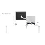 DS BS 2-in-1 Adjustable Dual Arm Desk Mounts Stand Holder Monitor and Laptop