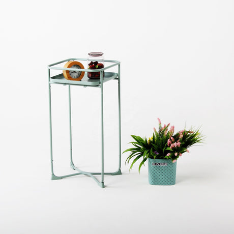 DS BS Modern Loft Metal Side Table Flower Stand Square-Mint