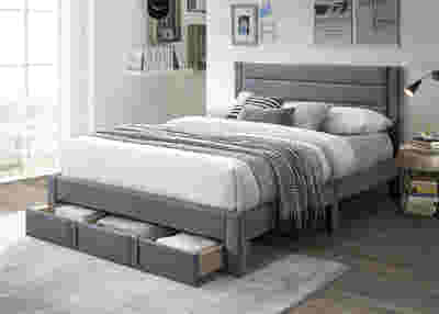 Heloise Bed Frame With Drawer - King