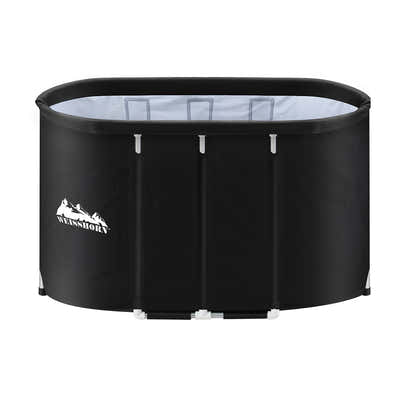 Portable Ice Bath Tub 120x70X70CM Inflatable Cold Water Folding Bathtub Spa Mass