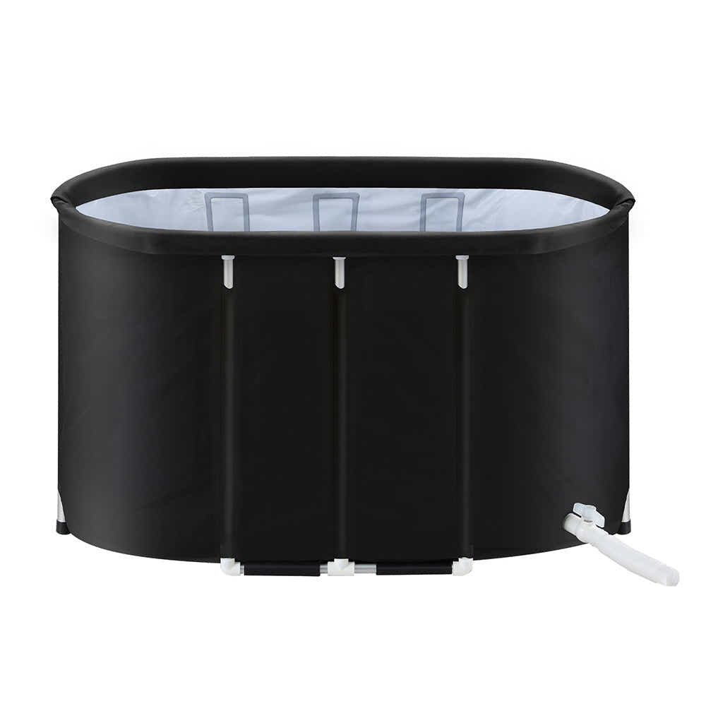 Portable Ice Bath Tub 120x70X70CM Inflatable Cold Water Folding Bathtub Spa Mass