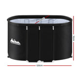 Portable Ice Bath Tub 120x70X70CM Inflatable Cold Water Folding Bathtub Spa Mass