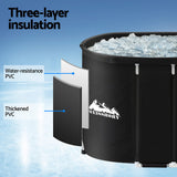 Portable Ice Bath Tub 120x70X70CM Inflatable Cold Water Folding Bathtub Spa Mass
