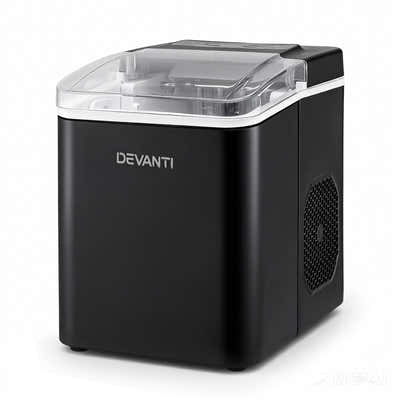 DS NA Devanti Ice Maker Machine Portable 12kg Countertop w/Self Cleaning 1.2L Bl