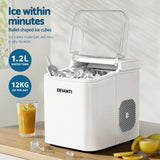 DS NA Devanti Ice Maker Machine Portable 12kg Countertop w/Self Cleaning 1.2L Wh