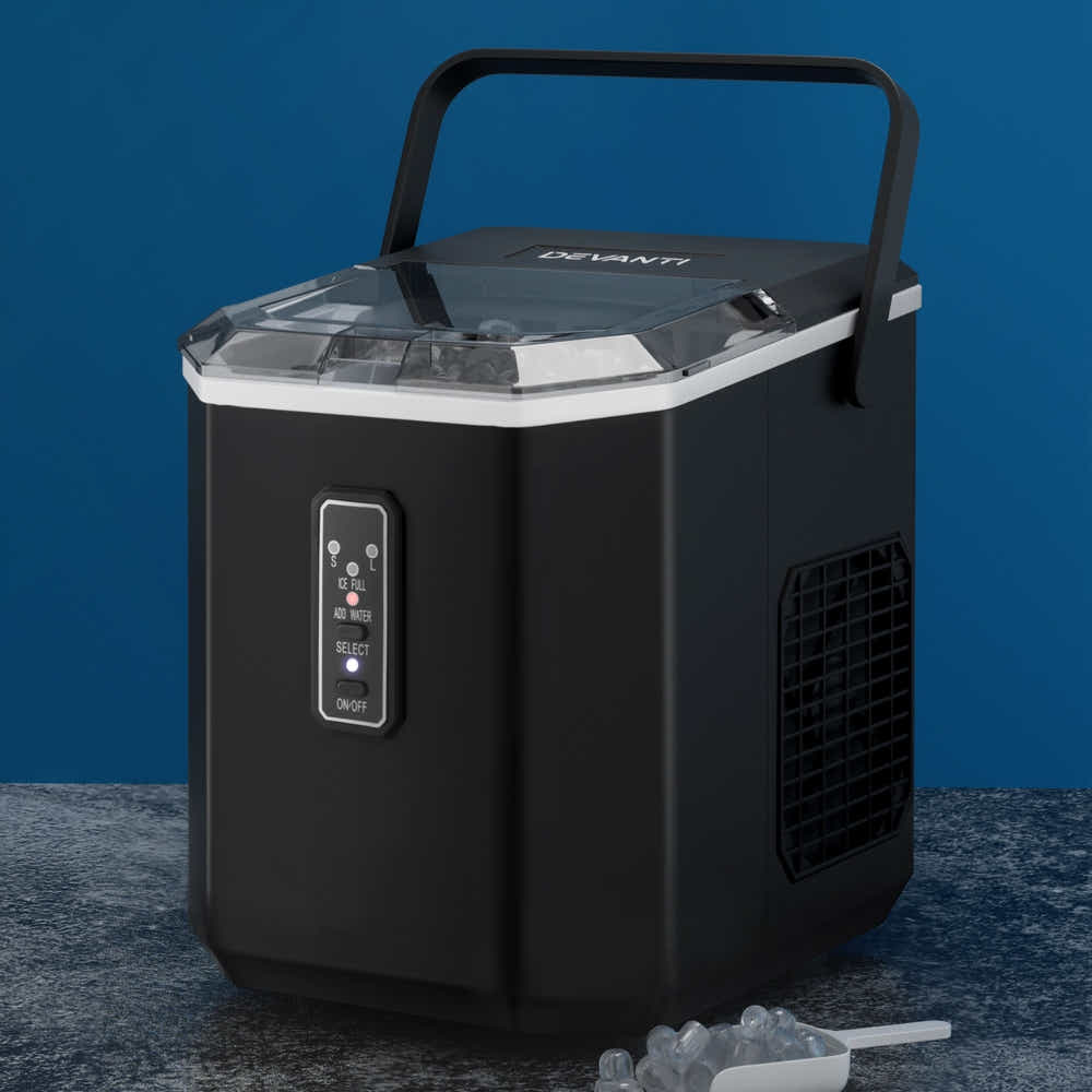 DS NA Devanti 12kg Ice Maker Machine 1.3L w/Scoop Holder Black