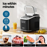 DS NA Devanti Ice Maker Machine Portable 12kg Countertop w/Self Cleaning 1.3L Bl