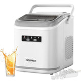 DS NA Devanti Ice Maker Machine Portable 12kg Countertop w/Self Cleaning 1.3L Wh