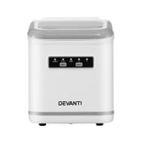 DS NA Devanti Ice Maker Machine Portable 12kg Countertop w/Self Cleaning 1.3L Wh