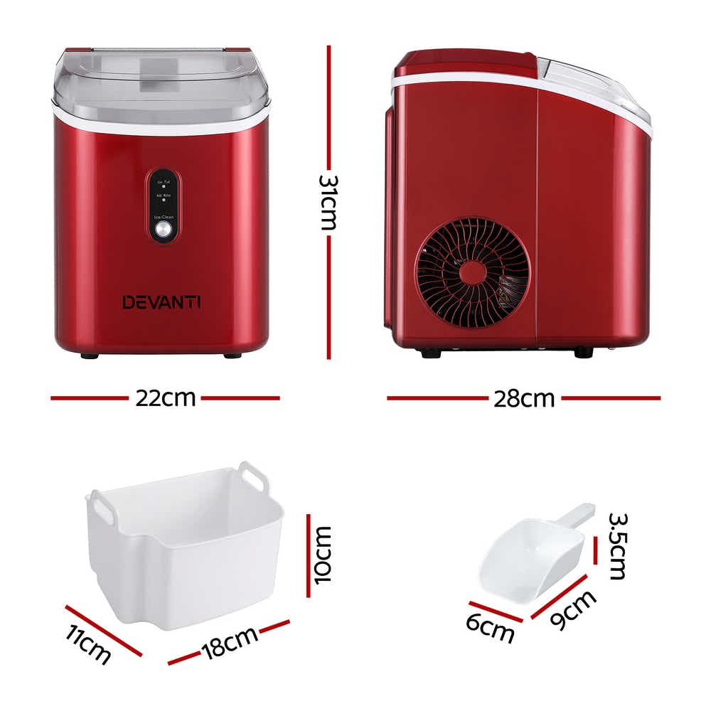 DS NA Devanti Ice Maker Machine 15kg Nugget Chewable Ice Cube