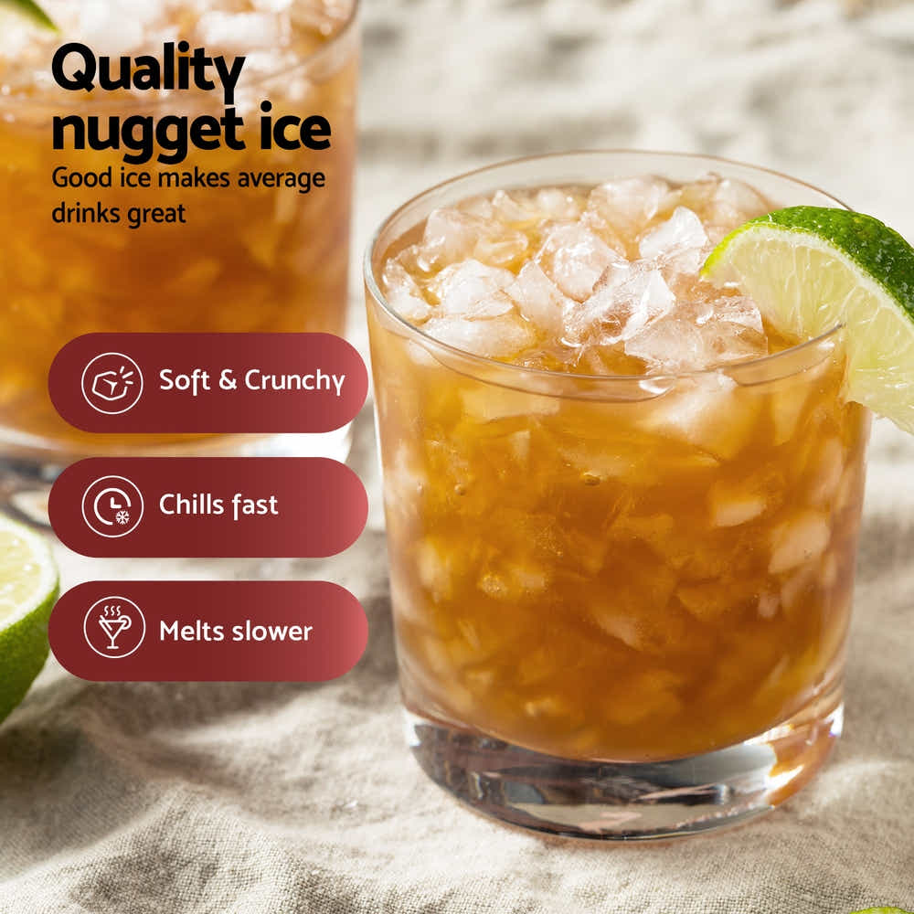 DS NA Devanti Ice Maker Machine 15kg Nugget Chewable Ice Cube